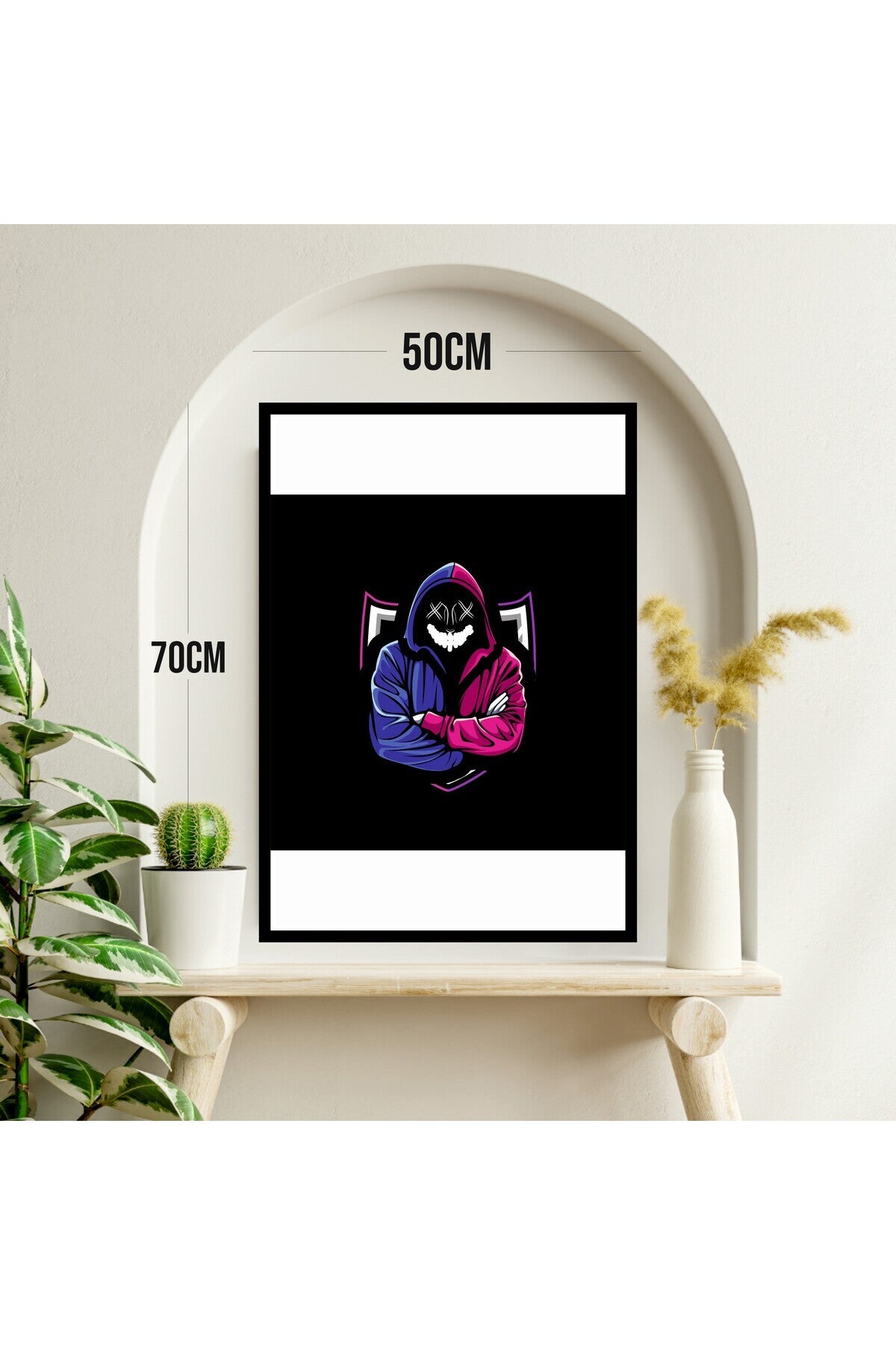 Gamer Büyük Boy Renkli Solmaz Kaliteli Baskı Çerçeve Görünümlü MDF Tablo 70x50cm 185