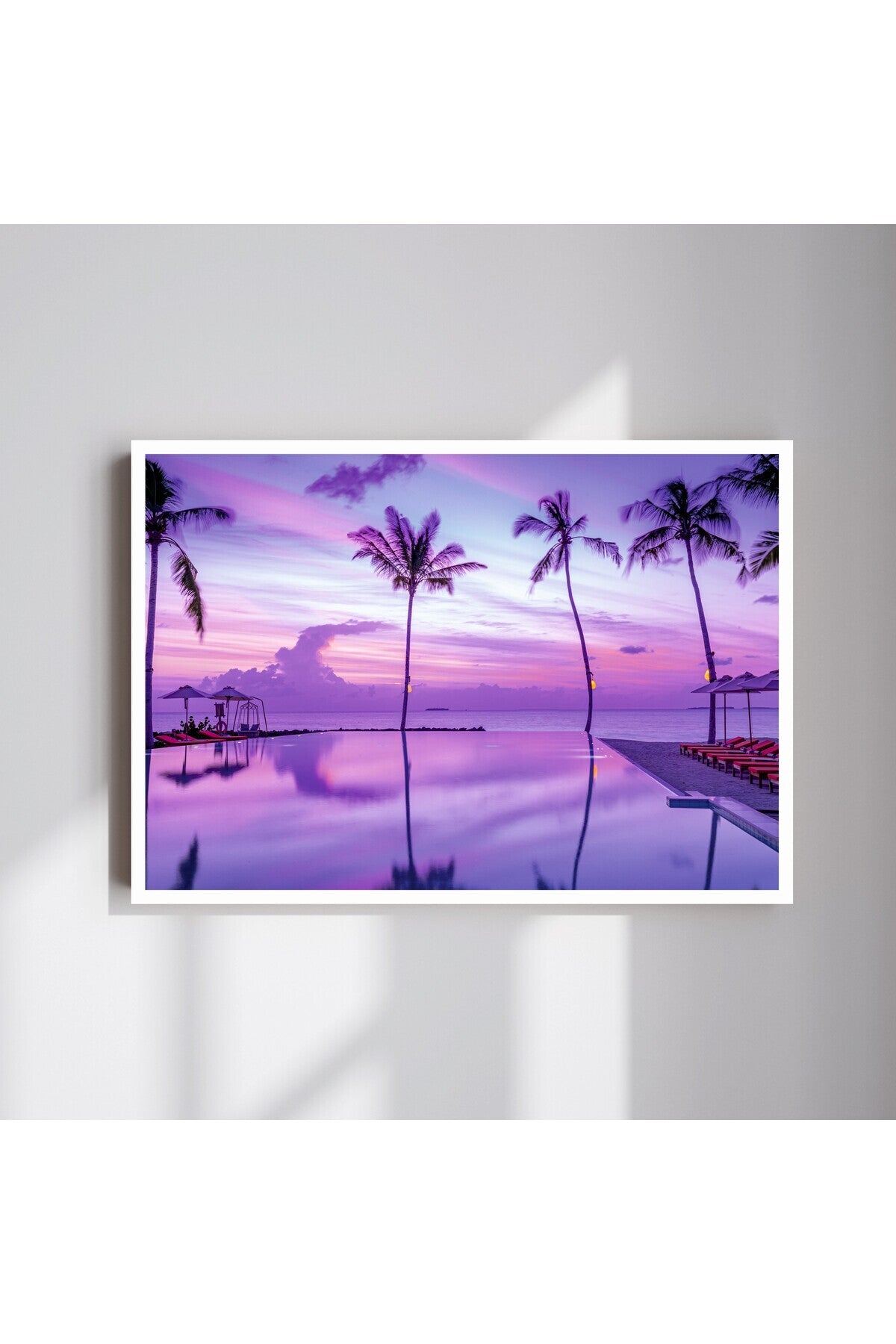 Doğa Manzara Büyük Boy Renkli Solmaz Kaliteli Baskı Çerçeve Görünümlü MDF Tablo 70x50cm 80