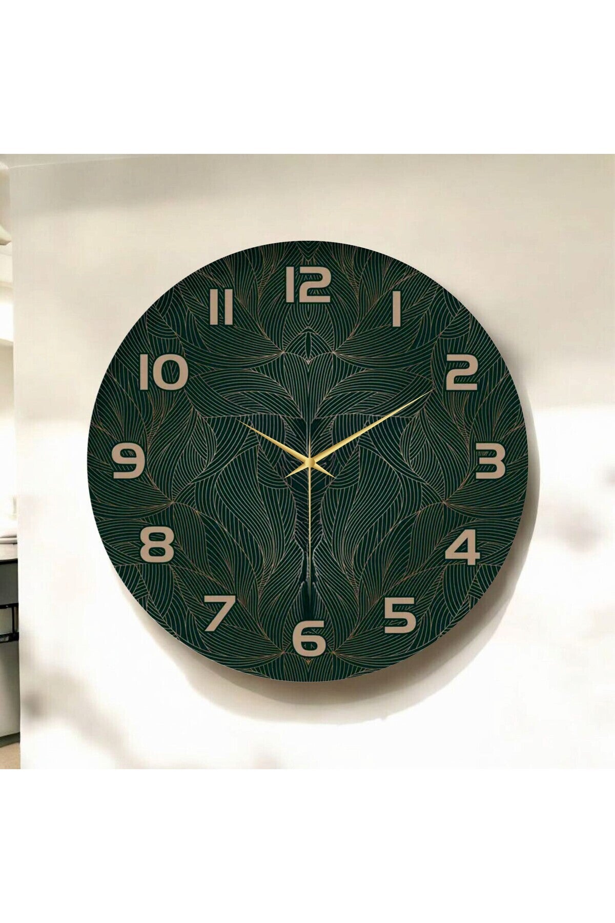 Renkli Baskı Desenli Sayılı Hediyelik Ahşap Sessiz Tablo Duvar Saati