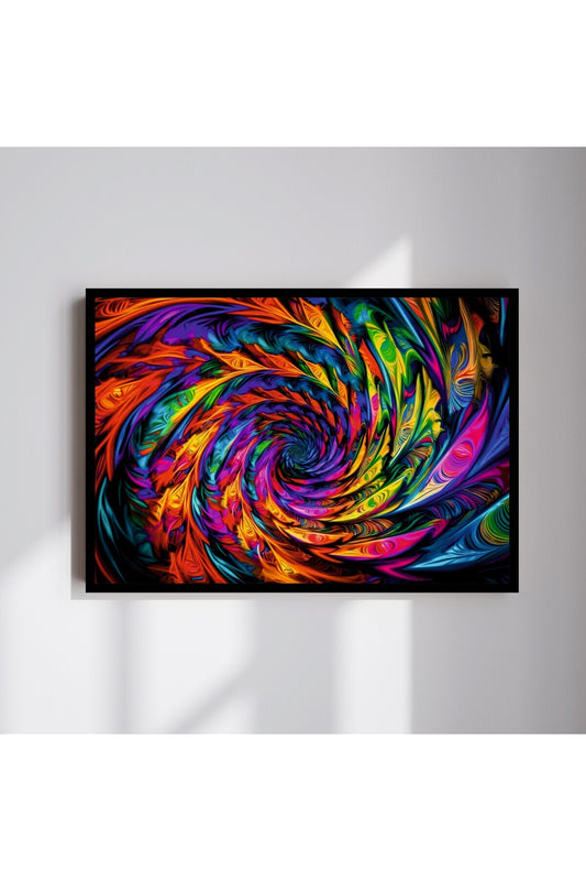 Büyük Boy Renkli Solmaz Kaliteli Baskı Çerçeve Görünümlü MDF Tablo 70x50cm 157