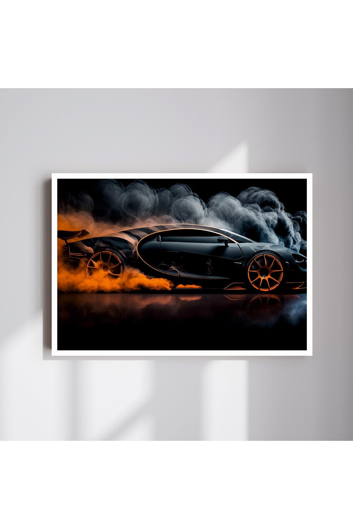 Araba Büyük Boy Renkli Solmaz Kaliteli Baskı Çerçeve Görünümlü MDF Tablo 70x50cm 153
