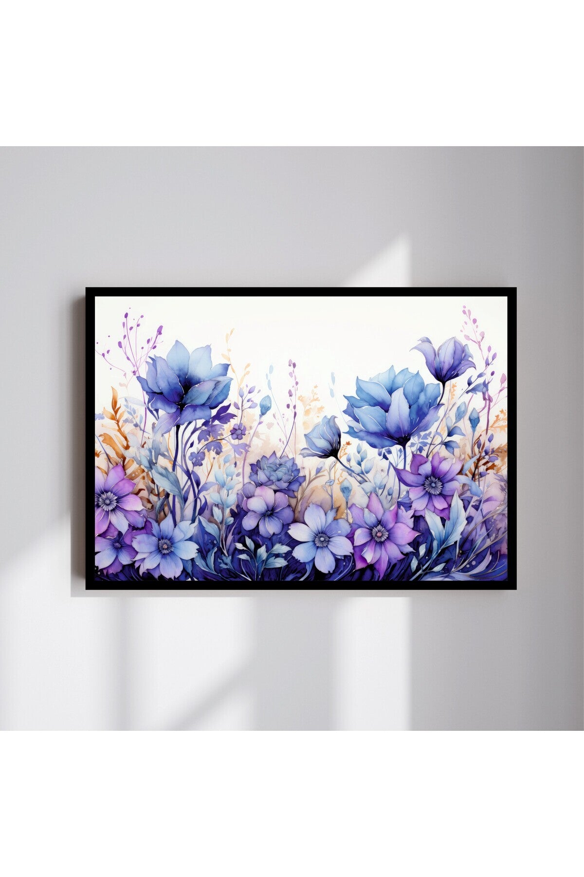 Çiçek Doğa Büyük Boy Renkli Solmaz Kaliteli Baskı Çerçeve Görünümlü MDF Tablo 70x50cm 26