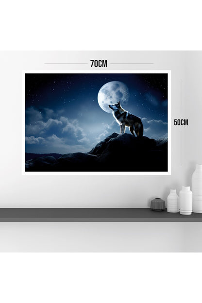 Kurt Doğa Büyük Boy Renkli Solmaz Kaliteli Baskı Çerçeve Görünümlü MDF Tablo 70x50cm 165