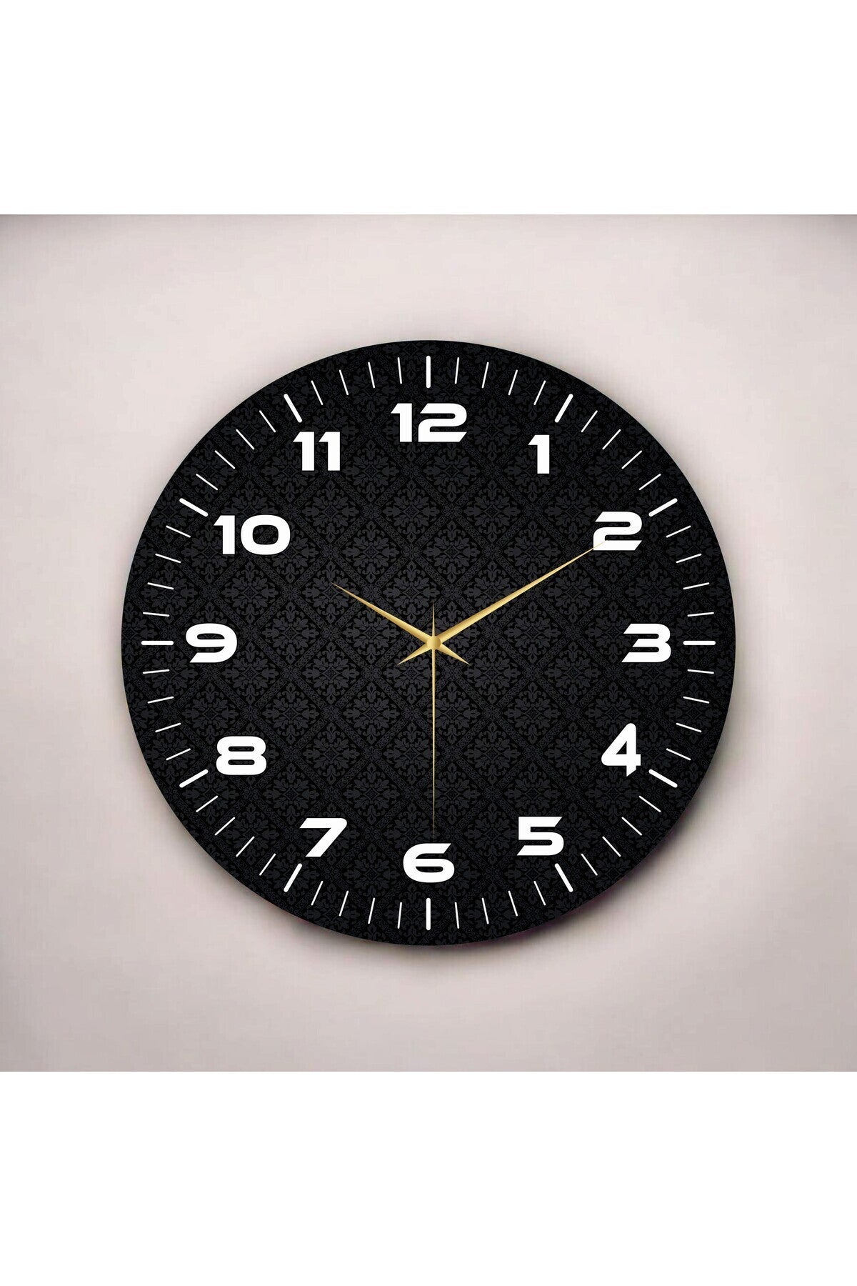 Renkli Baskı Desenli Sayılı Hediyelik Ahşap Sessiz Tablo Duvar Saati