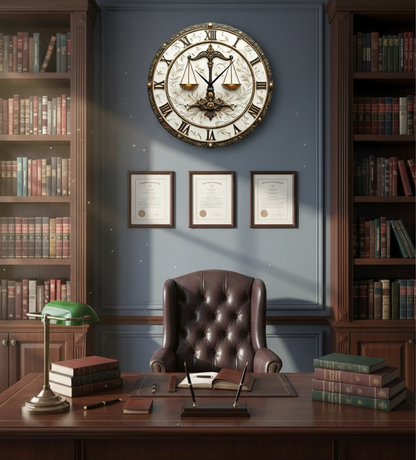 Ahşap Ceviz Mobilya Renk Desenli Hediyelik Sessiz Duvar Saati 50cm